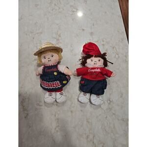 2000 Campbell Soup Dolls 8" Tall Plush Toys